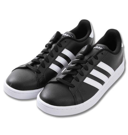 大きいサイズ メンズ adidas スニーカー GRANDCOURT LEA U コアブラック 1240-0264-2 29 30 31 32