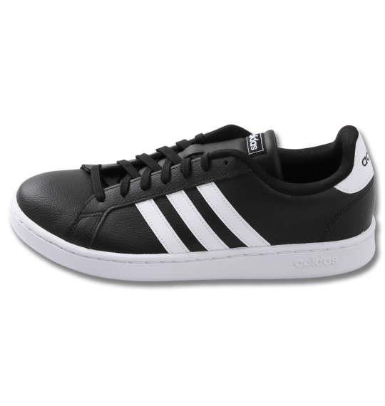 大きいサイズ メンズ adidas スニーカー GRANDCOURT LEA U コアブラック 1240-0264-2 29 30 31 32