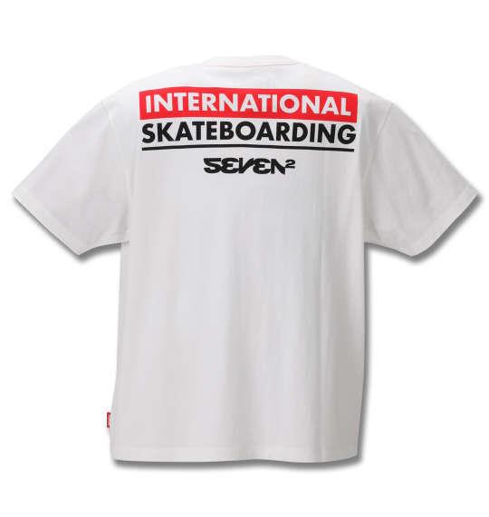 大きいサイズ メンズ SEVEN2 半袖 Tシャツ ホワイト 1268-0211-1 3L 4L 5L 6L
