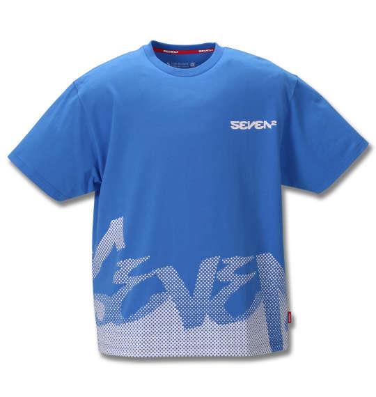 大きいサイズ メンズ SEVEN2 半袖 Tシャツ ブルー 1268-0212-1 3L 4L 5L 6L