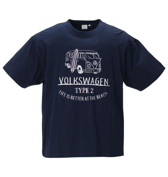 大きいサイズ メンズ VOLKSWAGEN 半袖 Tシャツ ネイビー 1268-0221-2 3L 4L 5L 6L 8L