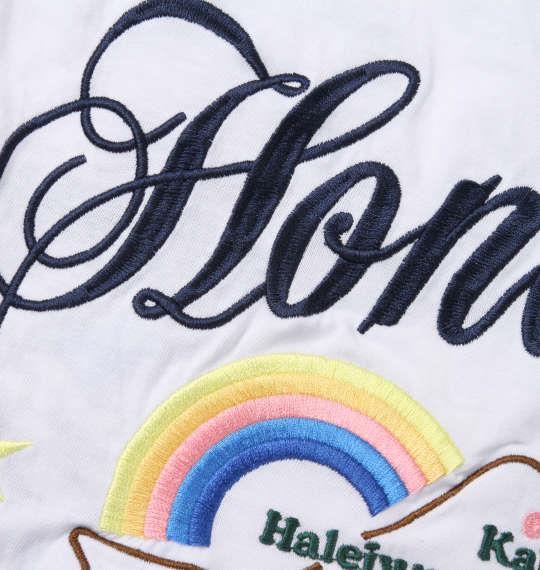 大きいサイズ メンズ SHELTY リゾート 刺繍 半袖 Tシャツ オフホワイト 1268-0230-1 3L 4L 5L 6L 8L