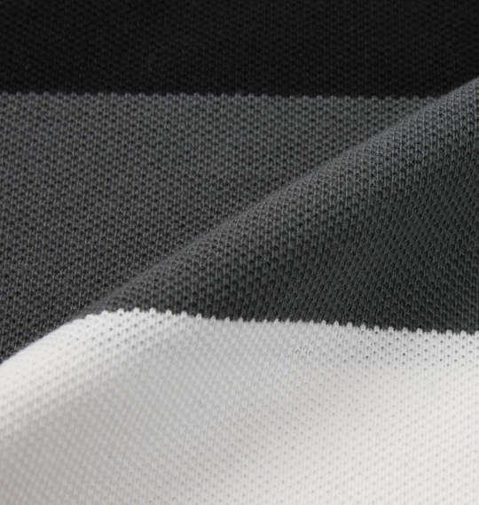 大きいサイズ メンズ H by FIGER ボーダー 半袖 ポロシャツ ブラック × チャコール 1268-0251-2 3L 4L 5L 6L 8L