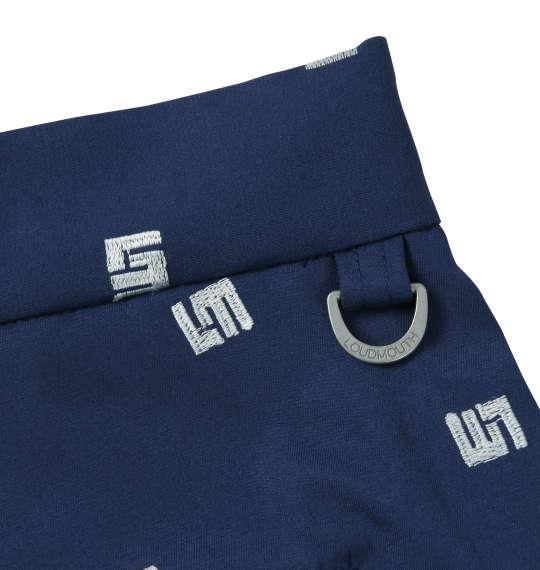 大きいサイズ メンズ LOUDMOUTH 飛び柄 ストレッチ ツイル ハーフパンツ ネイビー 1274-0265-2 100 105 110 115 120 130