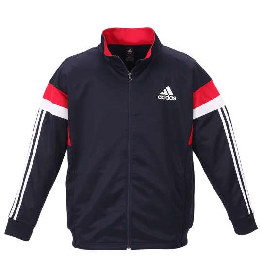 大きいサイズ メンズ adidas ウォームアップ ジャケット ネイビー 1276-0150-1 3XO 4XO 5XO 6XO 7XO 8XO