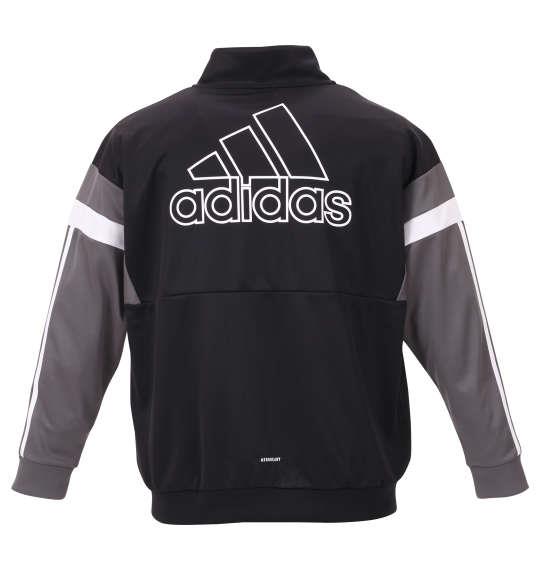 大きいサイズ メンズ adidas ウォームアップ ジャケット ブラック 1276-0150-2 3XO 4XO 5XO 6XO 7XO 8XO