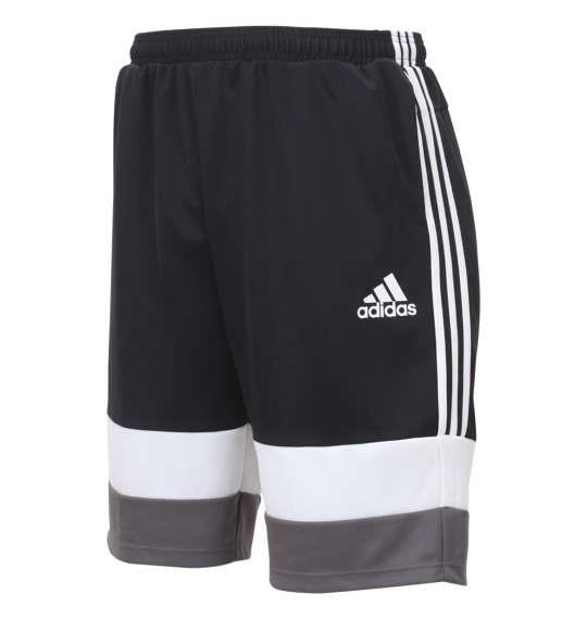 大きいサイズ メンズ adidas ウォームアップ ハーフパンツ ブラック 1276-0152-2 3XO 4XO 5XO 6XO 7XO 8XO