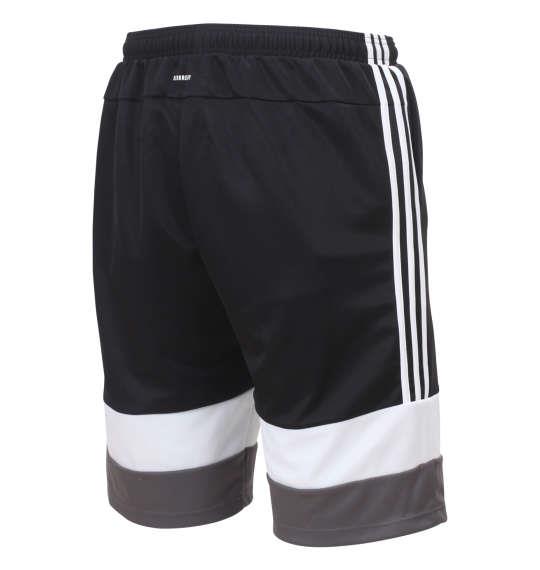 大きいサイズ メンズ adidas ウォームアップ ハーフパンツ ブラック 1276-0152-2 3XO 4XO 5XO 6XO 7XO 8XO