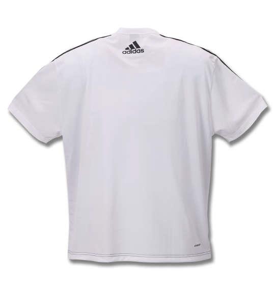 大きいサイズ メンズ adidas 切替 半袖 Tシャツ ホワイト × ネイビー 1278-0110-1 3XO 4XO 5XO 6XO 7XO 8XO