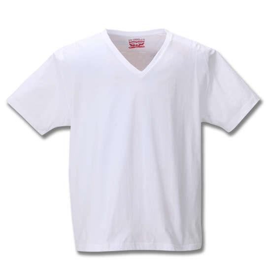 大きいサイズ メンズ Levi's 2P Vネック 半袖 Tシャツ ホワイト 1278-0200-1 2L 3L 4L 5L 6L 8L