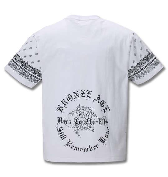 大きいサイズ メンズ BRONZE AGE ロゴ 半袖 Tシャツ ホワイト 1278-0219-1 3L 4L 5L 6L 8L