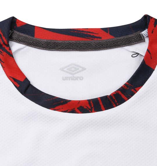 大きいサイズ メンズ UMBRO TR 半袖 プラクティス Tシャツ ホワイト 1278-0220-1 2L 3L 4L 5L 6L