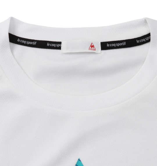 大きいサイズ メンズ LE COQ SPORTIF サンスクリーン ピンメッシュ 半袖 Tシャツ ホワイト 1278-0230-1 2L 3L 4L 5L 6L