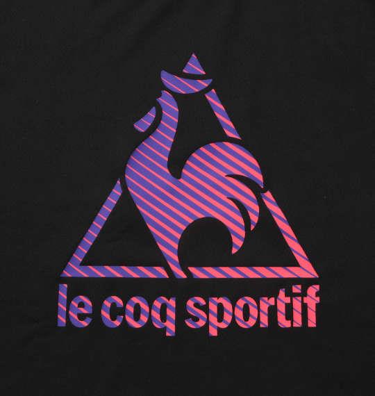 大きいサイズ メンズ LE COQ SPORTIF サンスクリーン ピンメッシュ 半袖 Tシャツ ブラック 1278-0230-2 2L 3L 4L 5L 6L