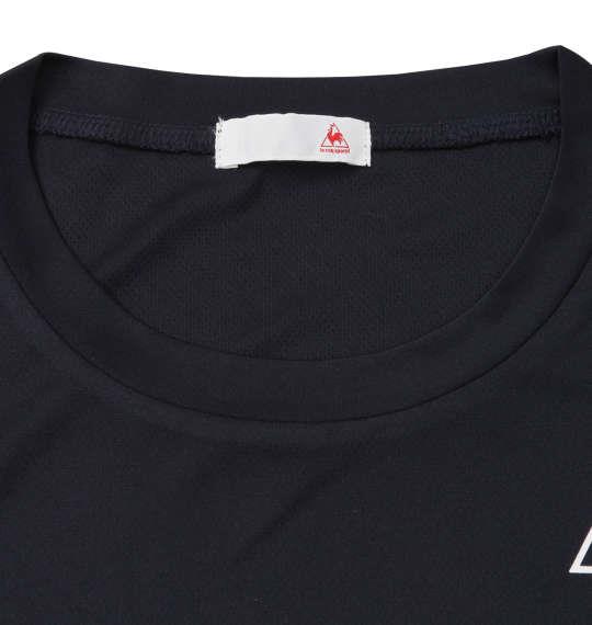 大きいサイズ メンズ LE COQ SPORTIF ドライ ピンメッシュ 半袖 Tシャツ ネイビー 1278-0231-1 2L 3L 4L 5L 6L