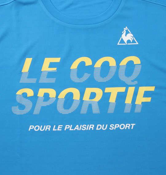 大きいサイズ メンズ LE COQ SPORTIF ドライ ピンメッシュ 半袖 Tシャツ スウィングブルー 1278-0231-3 2L 3L 4L 5L 6L