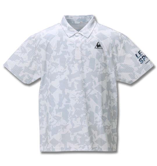 大きいサイズ メンズ LE COQ SPORTIF ポリエステル 鹿の子 半袖 ポロシャツ ホワイト 1278-0232-1 2L 3L 4L 5L 6L