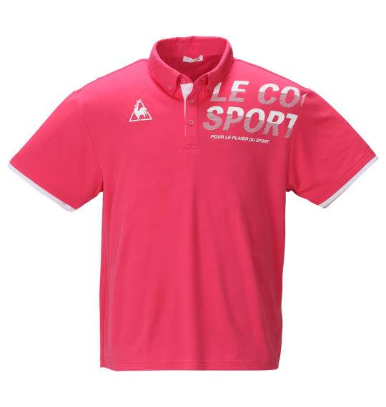 大きいサイズ メンズ LE COQ SPORTIF ドライ ピンメッシュ 半袖 ポロシャツ ローズドゥフォッション 1278-0233-1 2L 3L 4L 5L 6L