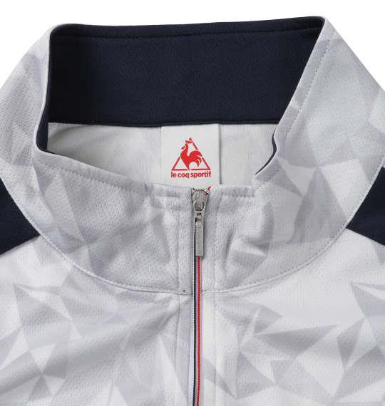 大きいサイズ メンズ LE COQ SPORTIF サンスクリーン ハーフジップ シャツ ホワイト 1278-0236-1 2L 3L 4L 5L 6L
