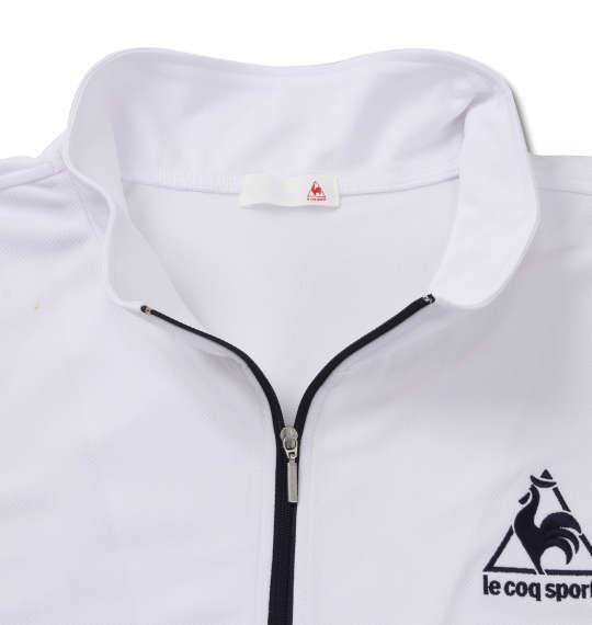 大きいサイズ メンズ LE COQ SPORTIF エアロ ドライ ニット ハーフジップ シャツ ホワイト 1278-0237-1 3L 4L 5L 6L