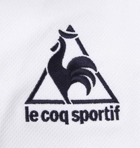 大きいサイズ メンズ LE COQ SPORTIF エアロ ドライ ニット ハーフジップ シャツ ホワイト 1278-0237-1 3L 4L 5L 6L