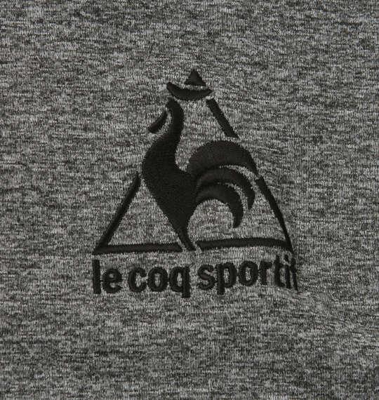 大きいサイズ メンズ LE COQ SPORTIF エアロ ドライ ニット ハーフジップ シャツ チャコール杢 1278-0237-4 3L 4L 5L 6L