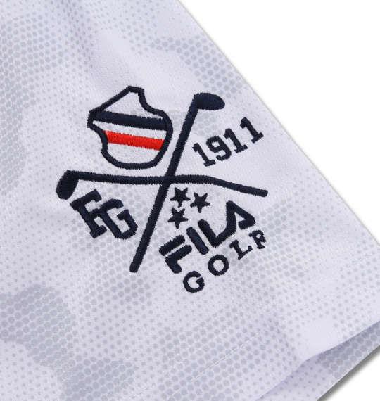 【golf1】大きいサイズ メンズ FILA GOLF カモエンボス柄 半袖 ポロシャツ ホワイト 1278-0246-1 3L 4L 5L 6L
