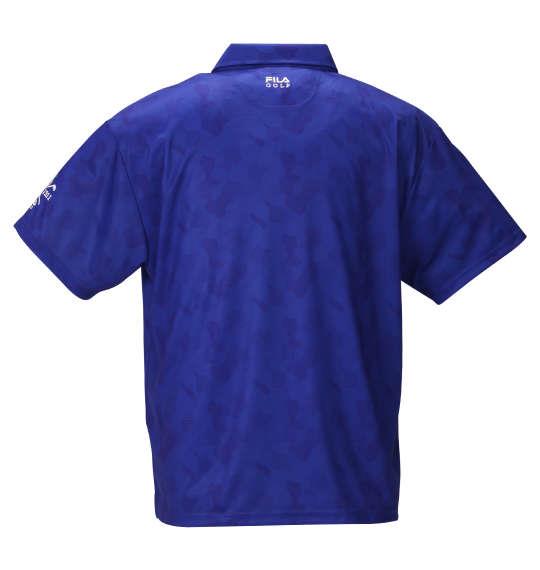 【golf1】大きいサイズ メンズ FILA GOLF カモエンボス柄 半袖 ポロシャツ ブルー 1278-0246-2 3L 4L 5L 6L