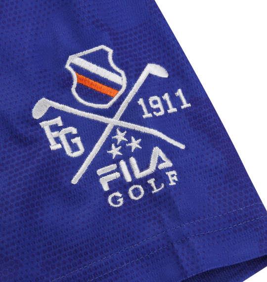 【golf1】大きいサイズ メンズ FILA GOLF カモエンボス柄 半袖 ポロシャツ ブルー 1278-0246-2 3L 4L 5L 6L