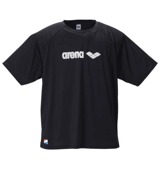 大きいサイズ メンズ arena ラッシュガード 半袖 Tシャツ ブラック 1278-0270-2 3L 4L 5L 6L