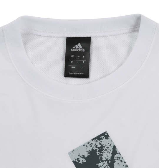 大きいサイズ メンズ adidas ビッグロゴ 半袖 Tシャツ ホワイト 1278-0275-1 3XO 4XO 5XO 6XO 7XO 8XO