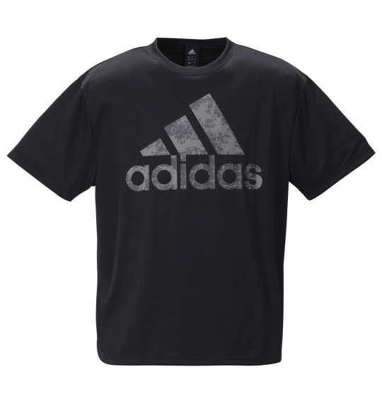 大きいサイズ メンズ adidas ビッグロゴ 半袖 Tシャツ ブラック 1278-0275-2 3XO 4XO 5XO 6XO 7XO 8XO