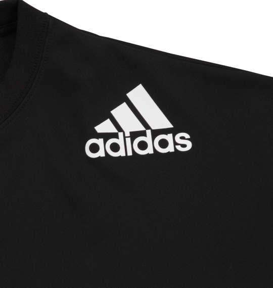 大きいサイズ メンズ adidas メッシュプリント 半袖 Tシャツ ブラック 1278-0276-2 3XO 4XO 5XO 6XO 7XO 8XO