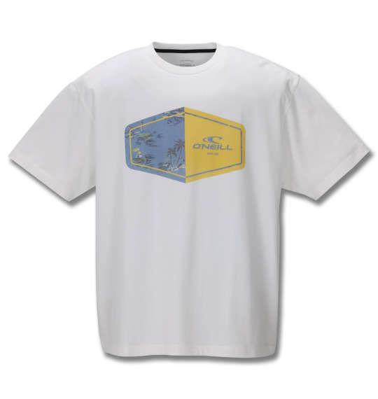 大きいサイズ メンズ O'NEILL 半袖 Tシャツ ホワイト 1278-0286-1 3L 4L 5L 6L