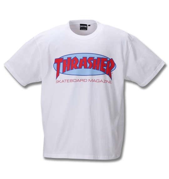 大きいサイズ メンズ THRASHER 半袖 Tシャツ ホワイト 1278-0290-1 3L 4L 5L 6L 8L
