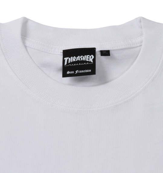 大きいサイズ メンズ THRASHER 半袖 Tシャツ ホワイト 1278-0290-1 3L 4L 5L 6L 8L