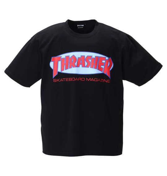 大きいサイズ メンズ THRASHER 半袖 Tシャツ ブラック 1278-0290-2 3L 4L 5L 6L 8L