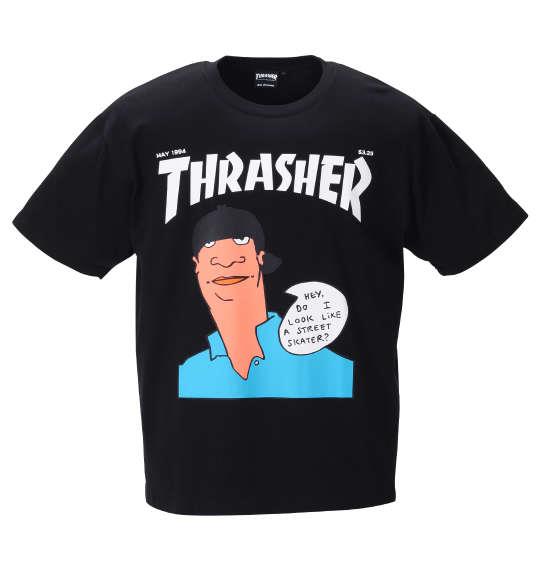 大きいサイズ メンズ THRASHER 半袖 Tシャツ ブラック 1278-0291-2 3L 4L 5L 6L 8L