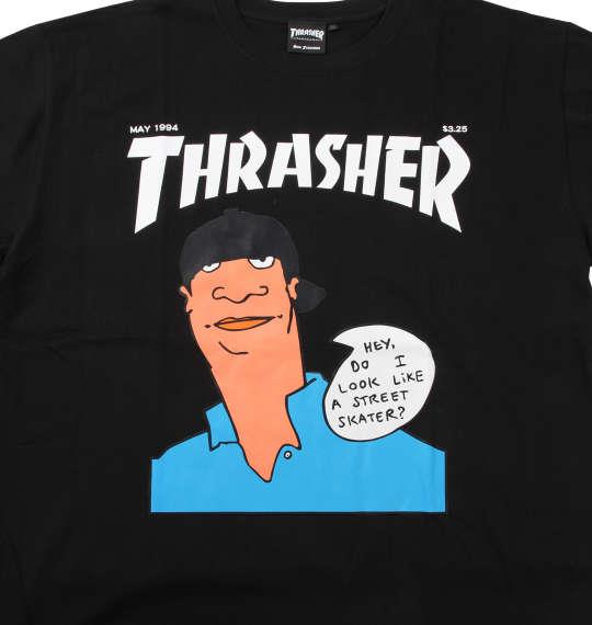 大きいサイズ メンズ THRASHER 半袖 Tシャツ ブラック 1278-0291-2 3L 4L 5L 6L 8L