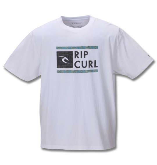 大きいサイズ メンズ RIP CURL UNDERDRIVE SPACEY 半袖 Tシャツ ホワイト 1278-0530-1 3L 4L 5L 6L