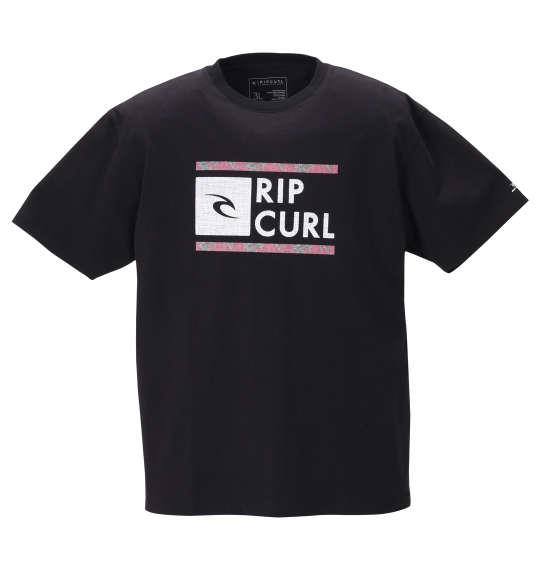 大きいサイズ メンズ RIP CURL UNDERDRIVE SPACEY 半袖 Tシャツ ブラック 1278-0530-2 3L 4L 5L 6L