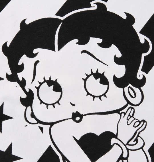 大きいサイズ メンズ BETTY BOOP 刺繍 プリント 半袖 Tシャツ ブラック 1278-0560-2 3L 4L 5L 6L 8L