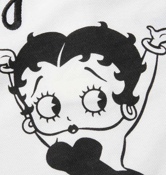大きいサイズ メンズ BETTY BOOP 鹿の子 刺繍 プリント 半袖 ポロシャツ オフホワイト 1278-0562-1 3L 4L 5L 6L 8L