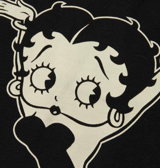 大きいサイズ メンズ BETTY BOOP 鹿の子 刺繍 プリント 半袖 ポロシャツ ブラック 1278-0562-2 3L 4L 5L 6L 8L