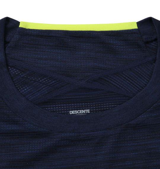 大きいサイズ メンズ DESCENTE ブリーズプラス 半袖 Tシャツ ネイビー杢 1278-0211-1 3L 4L 5L 6L