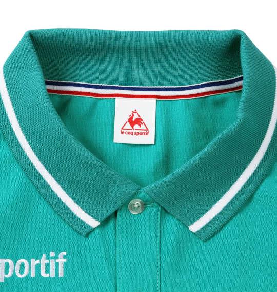 大きいサイズ メンズ LE COQ SPORTIF ソロテックス 鹿の子 半袖 ポロシャツ スウィンググリーン 1278-0234-4 2L 3L 4L 5L 6L