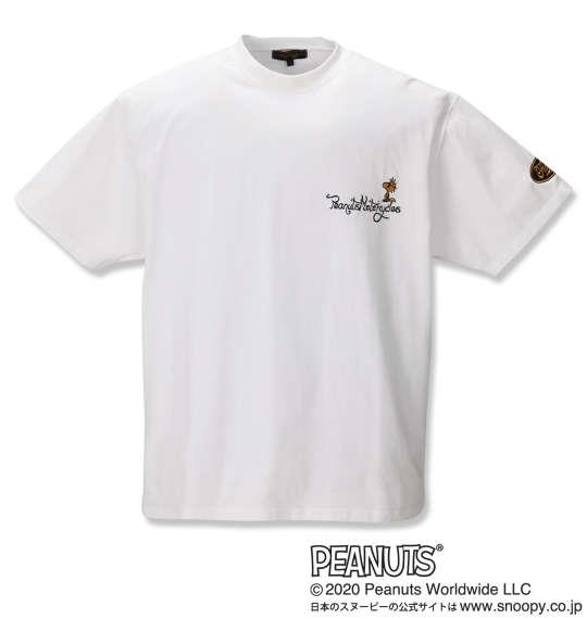 大きいサイズ メンズ FLAGSTAFF × PEANUTS スヌーピーコラボ 半袖 Tシャツ ホワイト 1278-0257-1 3L 4L 5L 6L