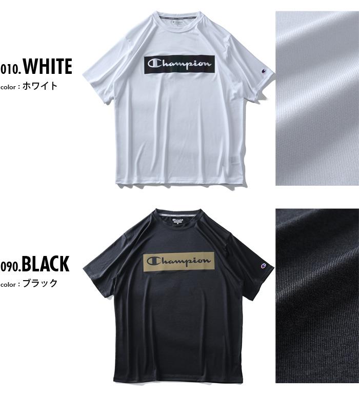 大きいサイズ メンズ Champion チャンピオン プリント トレーニング 半袖 Tシャツ 速乾 防臭 c3-rs303l