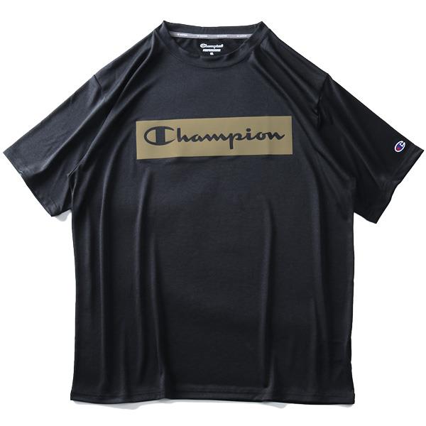 大きいサイズ メンズ Champion チャンピオン プリント トレーニング 半袖 Tシャツ 速乾 防臭 c3-rs303l