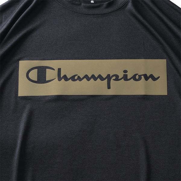 大きいサイズ メンズ Champion チャンピオン プリント トレーニング 半袖 Tシャツ 速乾 防臭 c3-rs303l